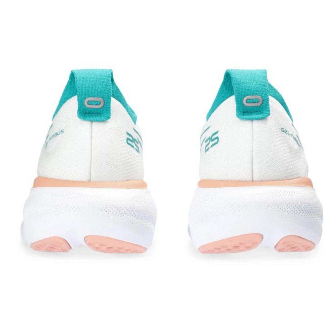 Asics Gel - Nimbus™ 25 'White with Jade and Orange'