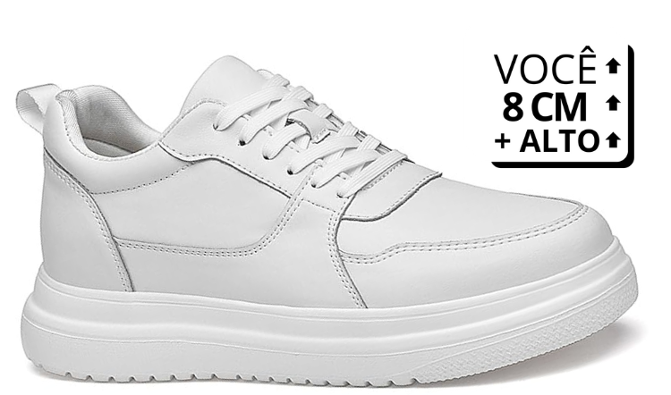 Tênis Casual Axis - Aumenta Altura 8cm 'White'