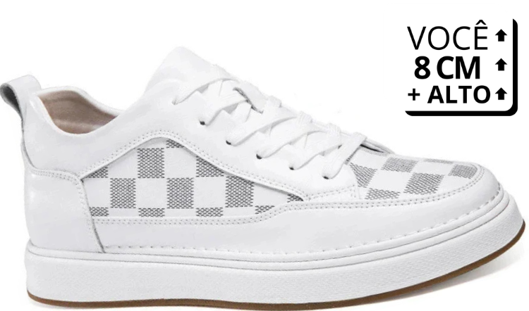 Tênis Casual Urban lift - Aumenta Altura 8cm 'White'
