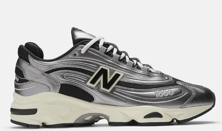 New Balance 1000 シルバー/ブラック スニーカー New Balance 1000 Silver Metallic Black