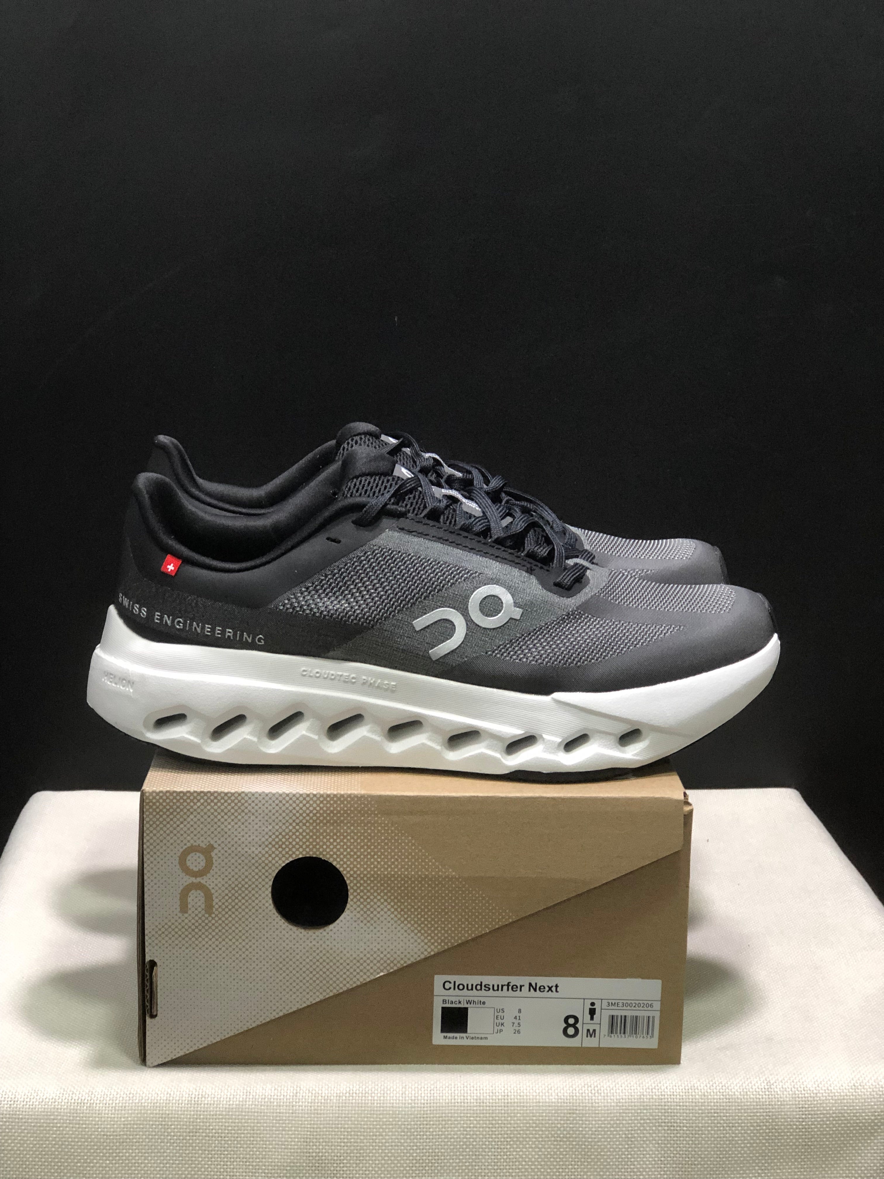 On Cloudsurfer Next 'Black- Sole White'