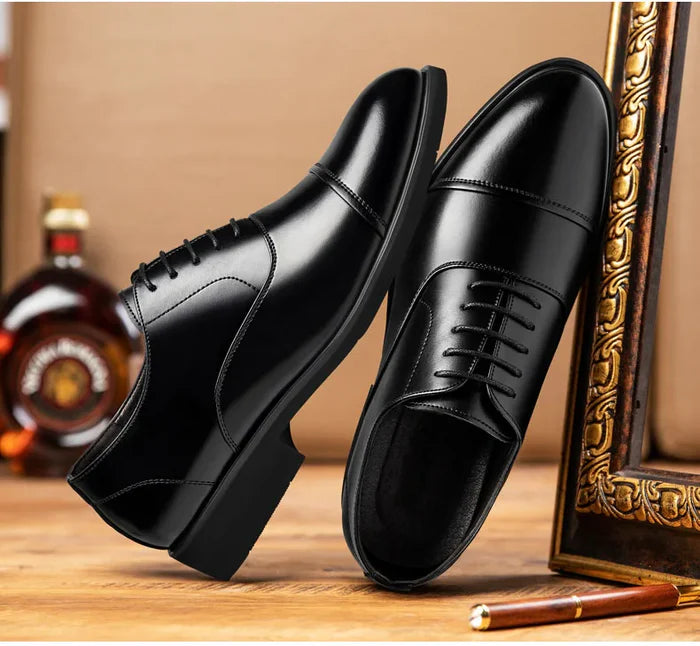 Sapato Social Luxalt - Aumenta Altura 6cm 'Black'