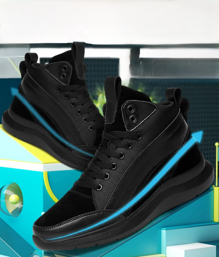 Tênis Casual Shadowlift - Aumenta Altura 10cm - "Black"