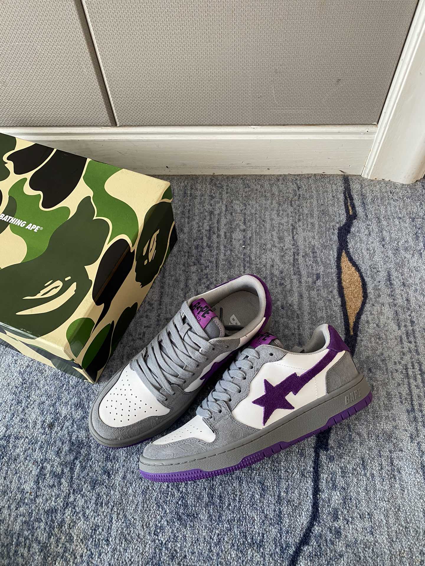BAPE 'MIST GREY ROYAL PURPLE'