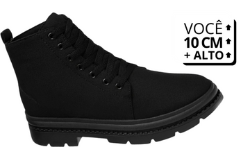 Bota Shadow - Aumenta Altura 10cm - 'Black'