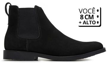 Bota Elevatto - Aumenta Altura 8cm - 'Black'
