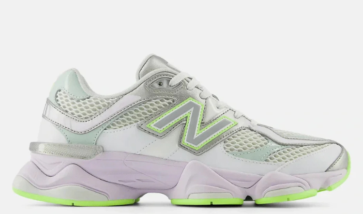 New Balance 9060 White Silver Metalic Taro
