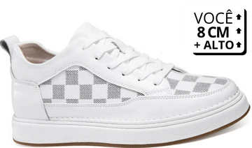 Tênis Casual Urban lift - Aumenta Altura 8cm 'White'