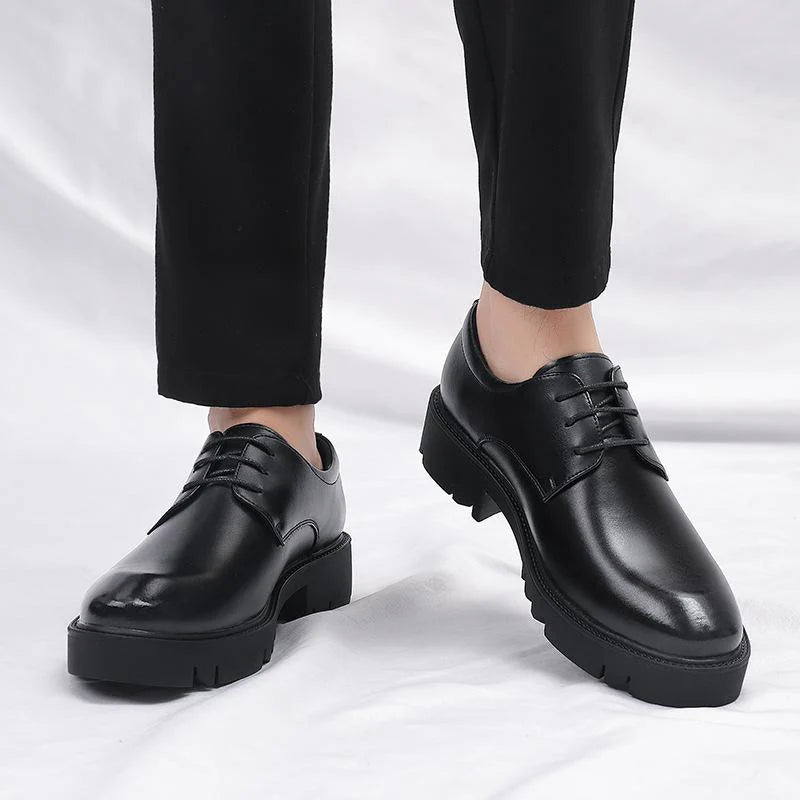 Sapato Social Elevato - Aumenta Altura 9cm -'Black'