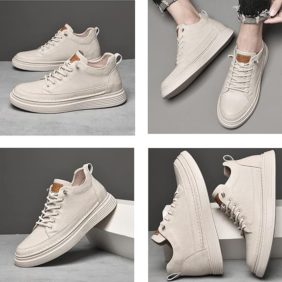 Tênis Casual Summit - Aumenta Altura 6cm - 'Beige'