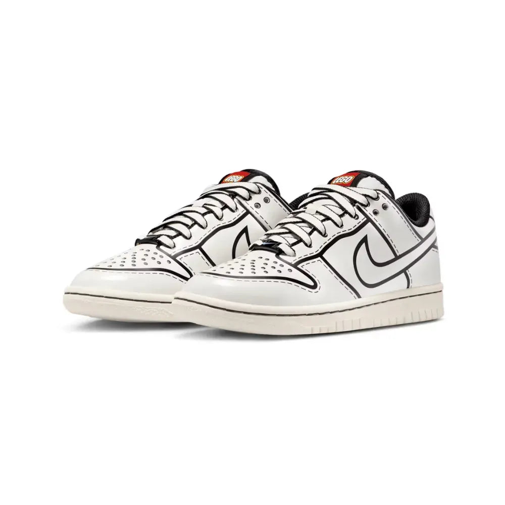 LEGO x Nike Dunk Low GS Sail Black Rush Red